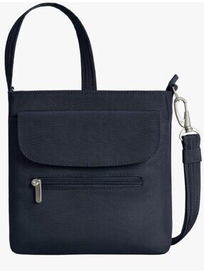 Travelon Crossbody Shoulder Bag Small Compact Size Navy Blue Travel Purse